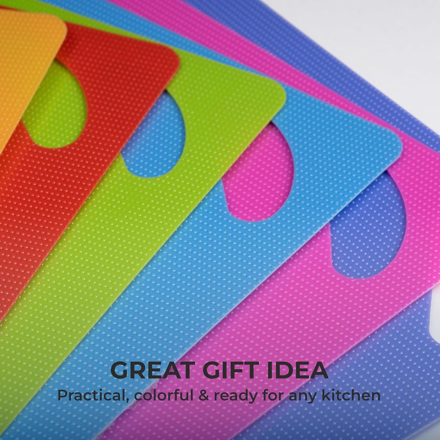 Chef’s Vision Flexible Cutting Mats (Set of 6) – 1.2mm Thick Color-Coded Kitchen Prep Mats – Non-Slip Flexible Cutting Boards – Dishwasher Safe – 15” x 12”