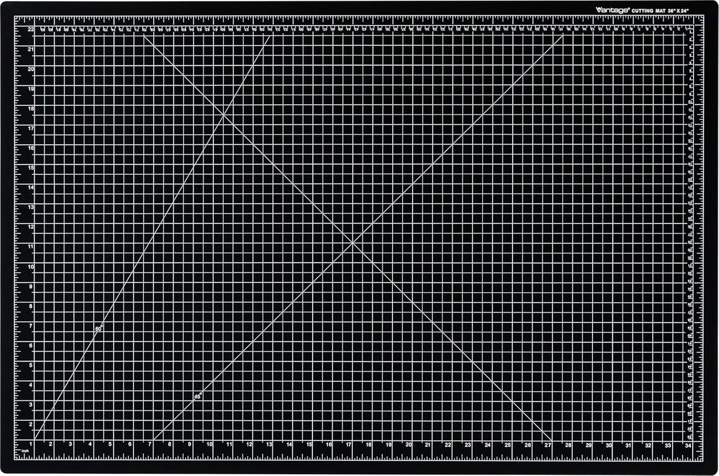 Dahle Vantage 10680 See-Through Premium Self-Healing Cutting Mat, 9"x12", 1/2" Grid, 5 Layers for Max Healing, Perfect for Crafts & Sewing, Clear