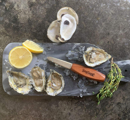 Bayou Classic 300-205 Oyster Shucker Knife Features Stainless Beveled Blade and Hardwood Handle Perfect For Opening Oyster Shells and Cutting Loose the Meat