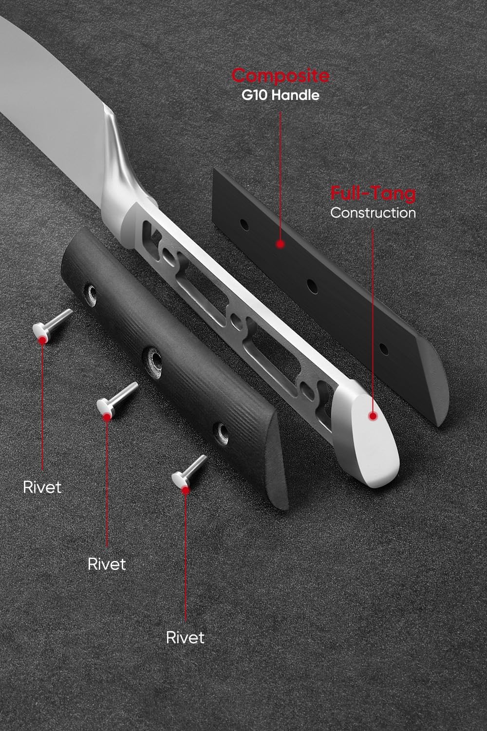 【Exclusive】 Gyuto Knife, 8 Inch Japanese Chef Knife, Handmade Forged 5-Layer VG10 High Carbon Steel, Hammered Finish Rust-Resistant Blade, Ergonomic Sandalwood G10 Handle Kitchen Knife with Gift Box