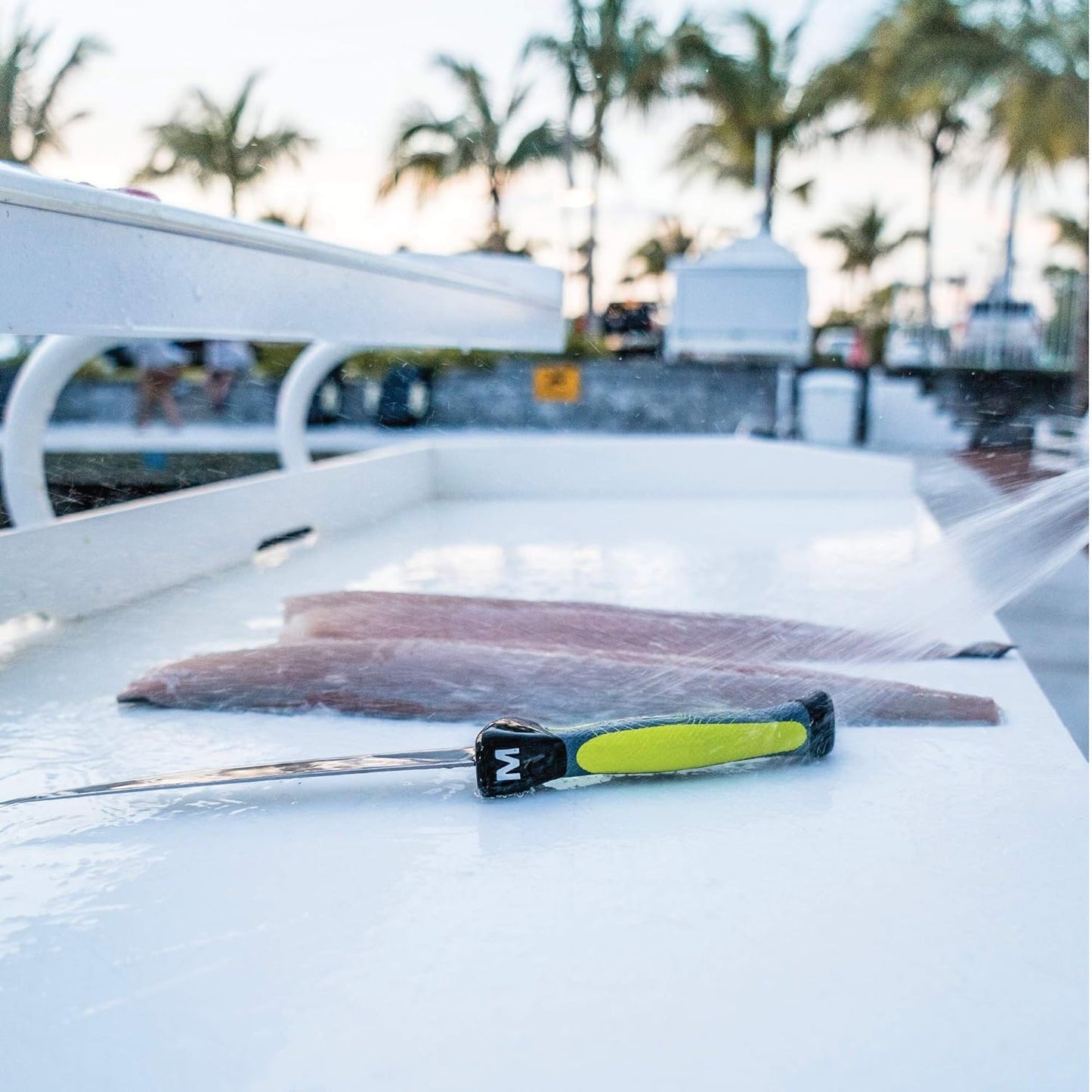 Mustad Fillet Knife, Ergonomic Handle, Textured Grip, Teflon Coated Stainless Steel Blade