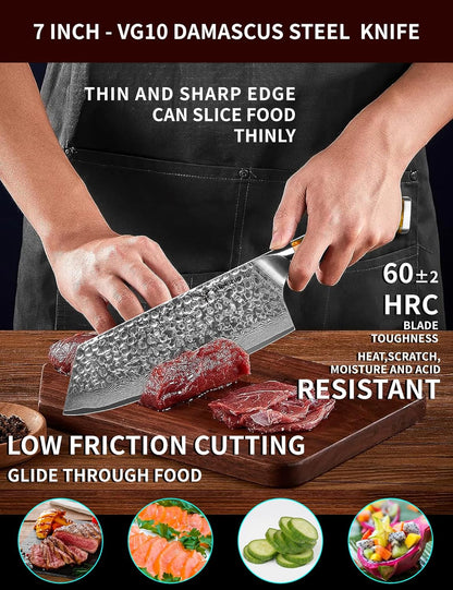 3.5 Inch Paring Knife - Fruit and Vegetable Peeling Knives, Forged Damascus Steel & Resin Handle - YAO Series