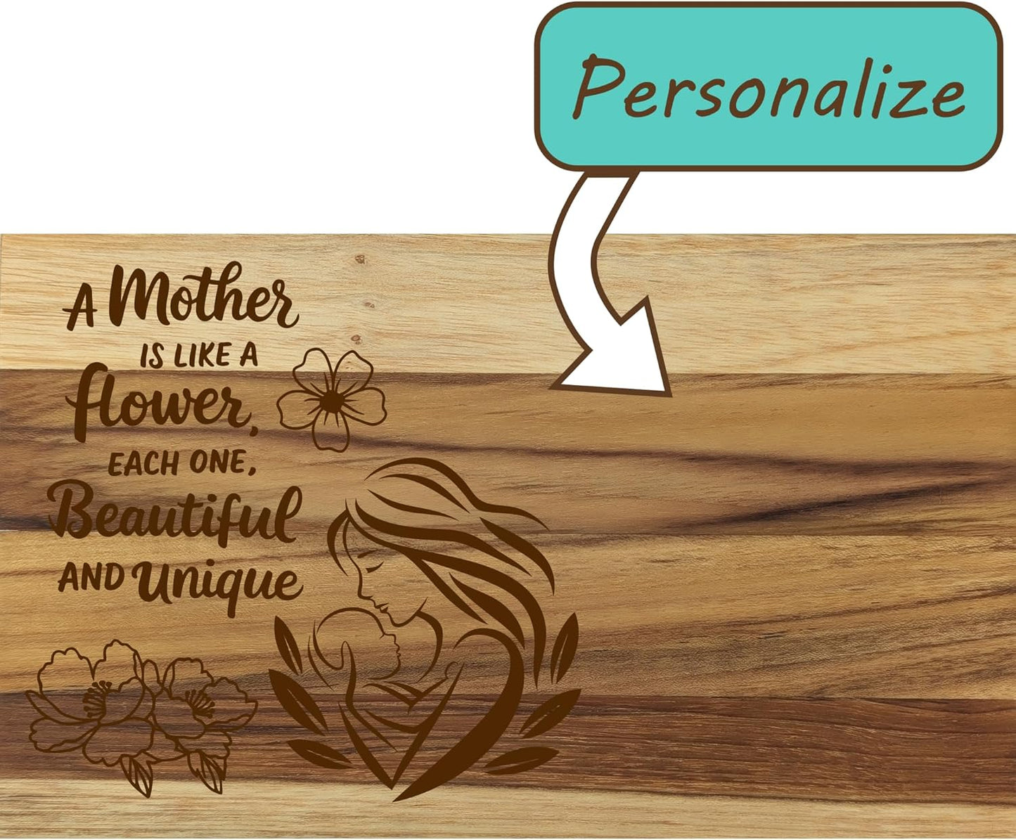 EcoDecors 18"x14" Extra Large Teak Cutting Board, Edge Grain Wood with Juice Groove & Handle, FSC Certified for Kitchen, Carving & Butcher Block Prep