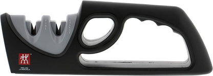 2-Stage Ultra-Sharp Knife Sharpener, Hand Held Knife Sharpener | Restores Ultra-Sharp Blades in Seconds. For Western Style Blades. Sharpening Ceramic Rods Have Both Coarse & Fine Grits