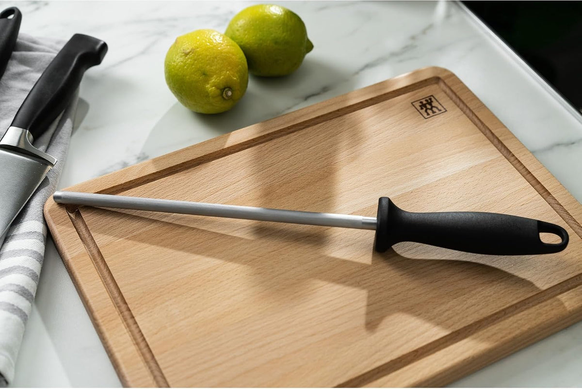 2-Stage Ultra-Sharp Knife Sharpener, Hand Held Knife Sharpener | Restores Ultra-Sharp Blades in Seconds. For Western Style Blades. Sharpening Ceramic Rods Have Both Coarse & Fine Grits