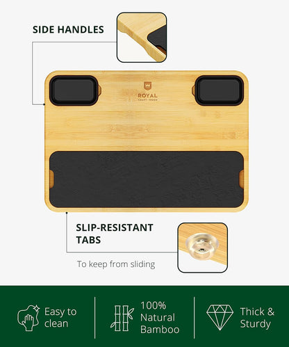 Extra Large Cheese Board - Bamboo Cheese Board and Knife Set - Charcuterie Board Set, Charcuterie Platter & Serving Tray