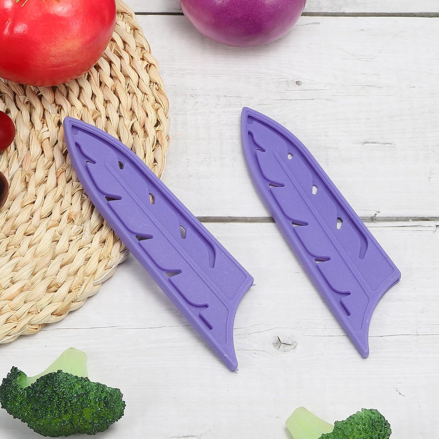 PATIKIL Plastic Safety Knife Cover Sleeves for 3" Paring Knife, 2 Pack Knives Blade Guard Blade Protector Universal Knife Sheath for Kitchen, Blue
