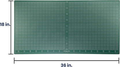 Pacific Arc Double Sided Self Healing Cutting Mat - Thick and Durable Vinyl Rotary Cutting Mat for Sewing & Scrapbook Paper Cutting Mat (09"x 12")