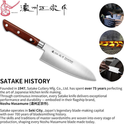 6.7 Inch Santoku Knife, Made in Japan, High Carbon Molybdenum Stainless Steel Japanese Chef Knife with Sakura Handle, Kitchen Knife for Slicing Meat, Vegetable & Fruit