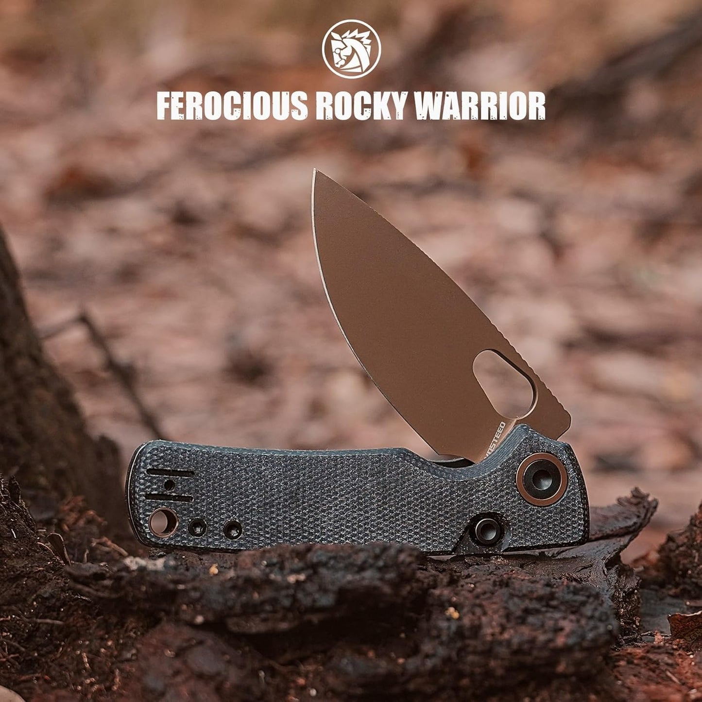 Vosteed EDC Knife, 2.99" 14C28N Steel Wider Blade, Green Micarta Handle Top Liner Lock, Folding Pocket Knives with Clip for Men & Women, Survival Camping - Porcupine A2603