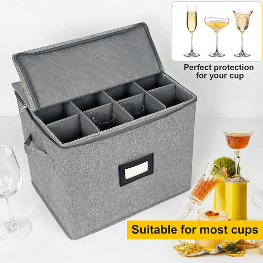 VERONLY 2 Pack Flatware Utensil Storage - Sturdy Silverware Storage Box with Dividers, 5 Compartment Flatware Storage Case with Handles and Removable Lid for Moving&Protected(Dark Gray)