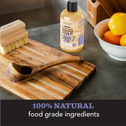 CLARK’S Cutting Board Oil and Wax Kit – Includes Food Grade Mineral Oil (12oz), Finishing Wax (6oz), Applicator, & Buffing Pad to Clean and Protect Wood, Enriched with Natural Lemon & Orange Extract