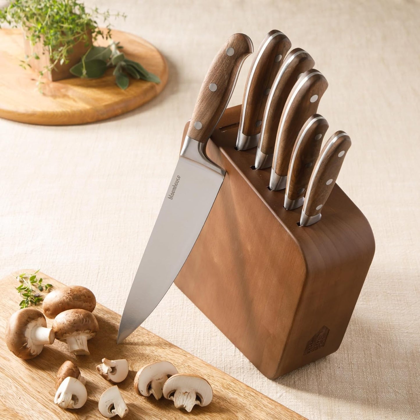 Bloomhouse - Two Time Oprah's Favorite Things Winner - 5" Utility Boning Kitchen Knife German Stainless Steel Blade w/Forged Italian Olive Wood Handle Full Tang for Meat Poultry & Precision Cutting