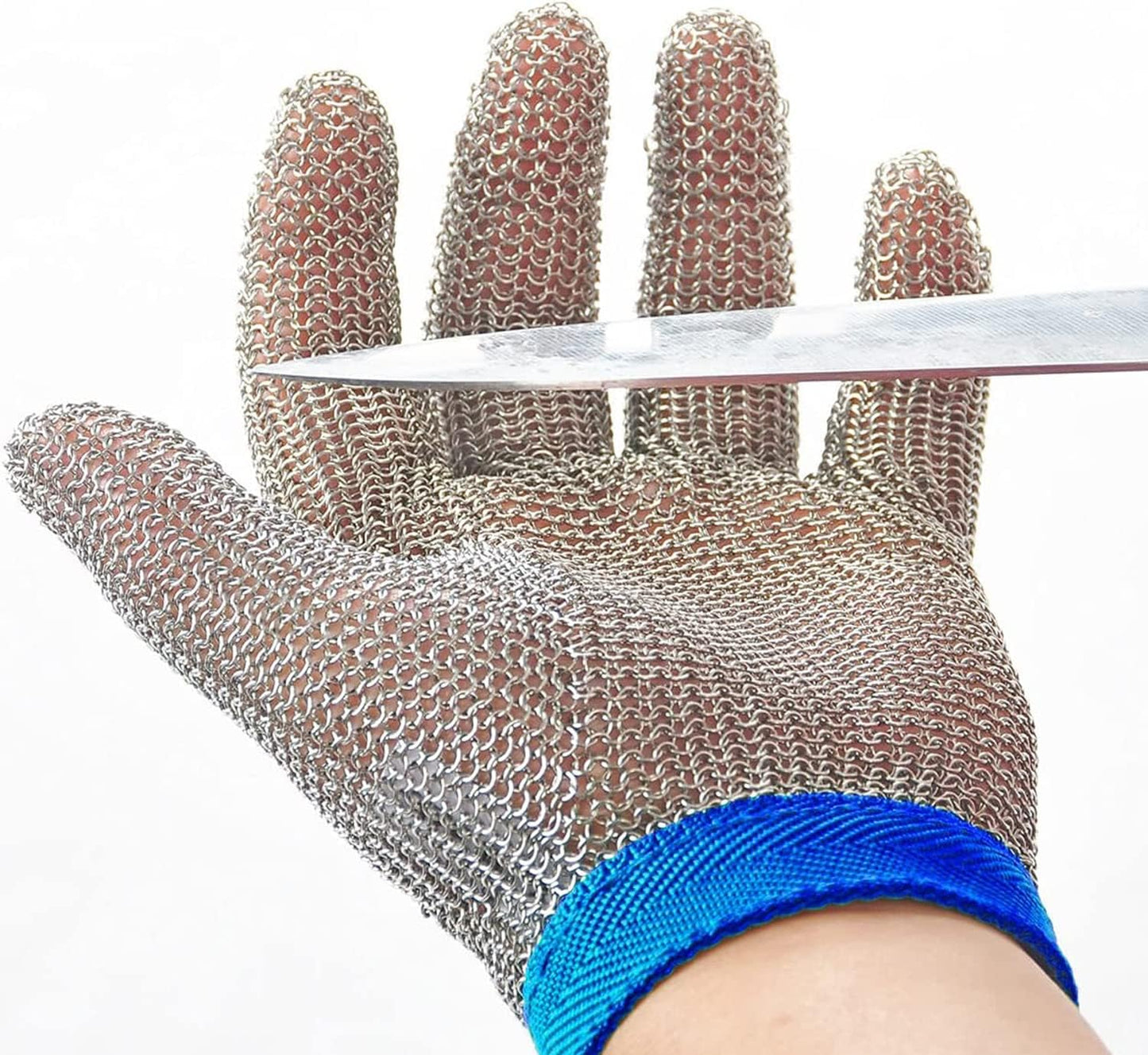 Dowellife Chainmail Glove, Cut Resistant Food Grade, Stainless Steel Mesh Metal Knife Cutting Glove for Butcher, Oyster Shucking Kitchen Mandoline Chef Slicing Fish Fillet (Medium)