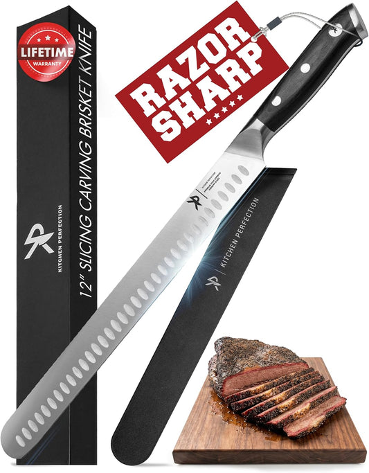 Kitchen perfection 6” Boning Knife for Meat Cutting & Filleting - Razor Sharp Premium German Steel Blade with Sheath - Full Tang Ergonomic Handle - Trim, Debone, Slice Meat Like a Pro- BBQ Men's Gift