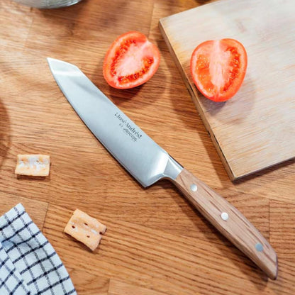 Arcos Jose Andres 10-Inch Fillet Knife Forged Meat Slicer | Professional NITRUM Stainless Steel Blade with Silk Edge | Ideal for Slicing Ham or Prosciutto | Ergonomic Holm Oak Wood Handle