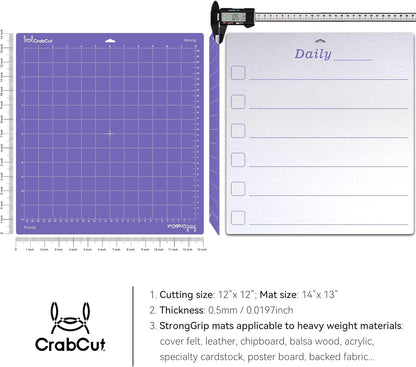 Cutting Mats for Cricut Maker 4/Explore 4/Maker 3/Explore 3/Explore Air 2 12x12 Inch 3Pack Pink FabricGrip Durable Long Lasting Ultra Strong Stickness Replacement Cut Mat for Cricut/Siser Juliet Romeo