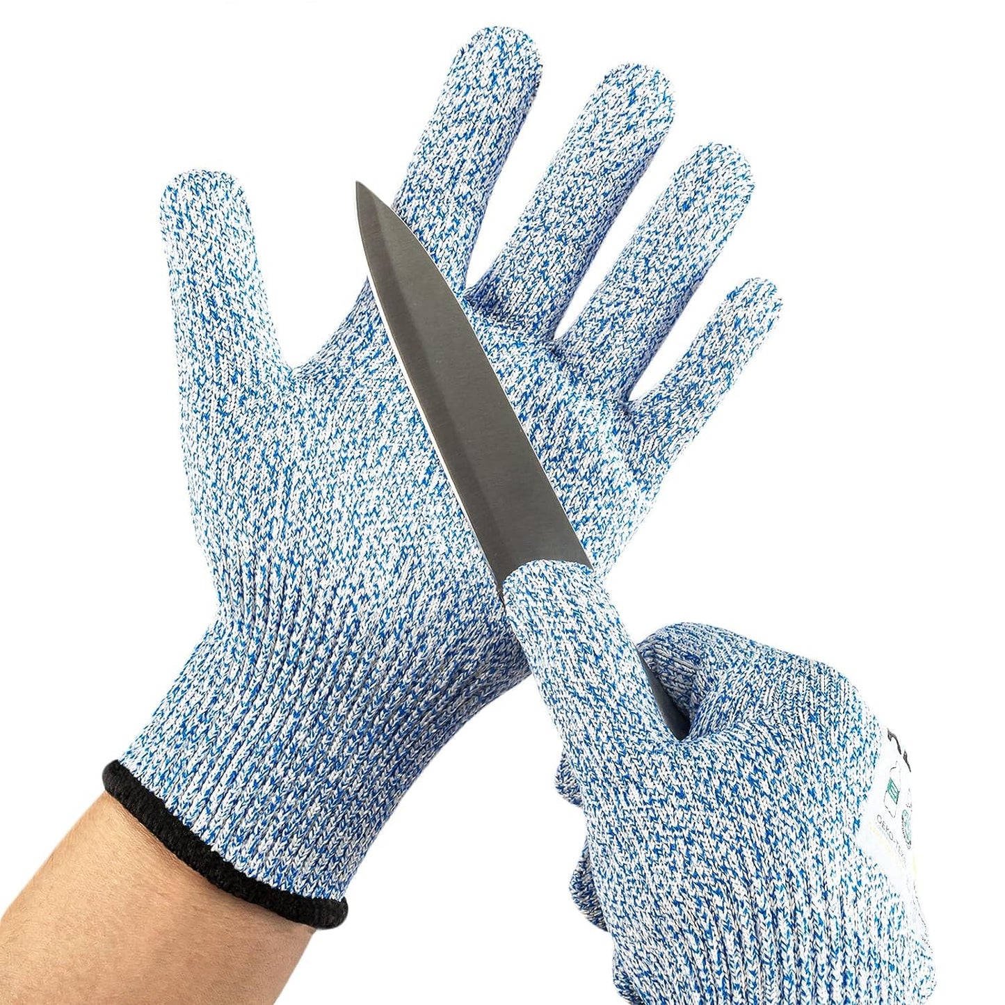 Kebada Cut Resistant Gloves, ANSI A2 Cutting Glove, PU Coated, Touchscreen, Multi-Purpose Model C2, 3 Pairs, Large