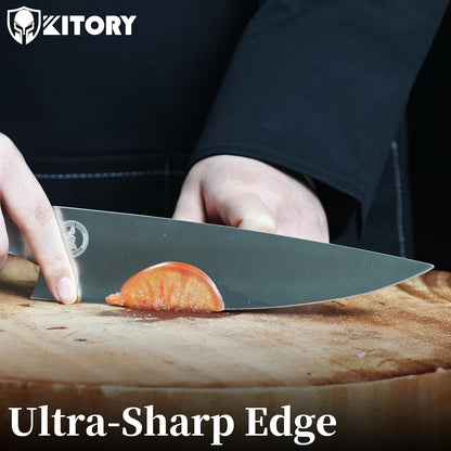 Kitory Slicing Carving Knife - 12" Brisket Knife - Pakka Wood Handle - Forged German High Carbon Steel Granton Blade, BBQ, Grilling Gifts For Men -Metadrop Series