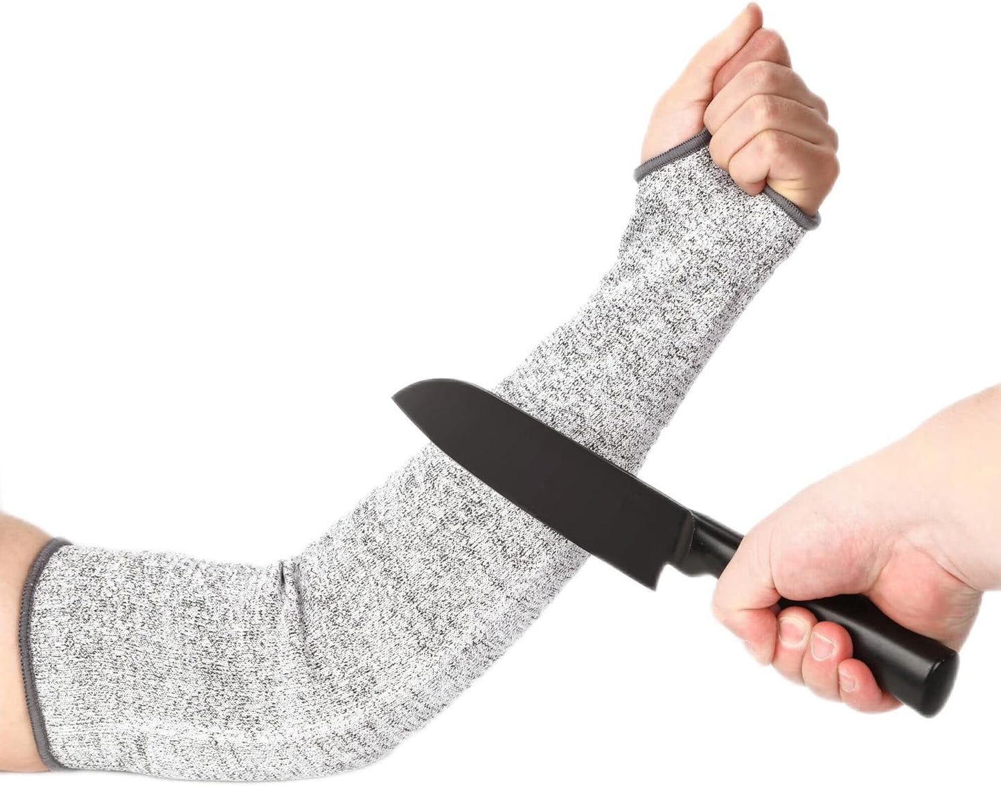 Cut Resistant Arm Sleeves Level 5 Arm Protection Sleeves Grey Gardening Sleeves for Women Men