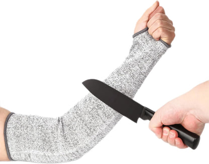 Cut Resistant Arm Sleeves Level 5 Arm Protection Sleeves Grey Gardening Sleeves for Women Men