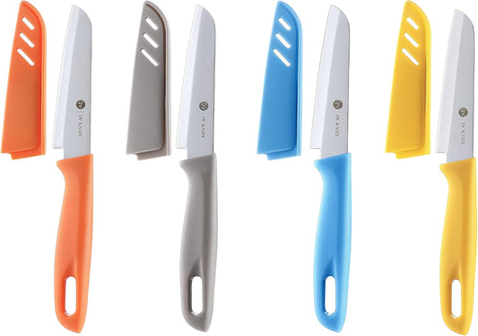 8 Piece Paring knife, 4PCS Paring Knives & 4PCS Knife Sheath, Fruit and Vegetable Knife, Ultra Sharp Kitchen Knife, German Steel Pairing Knife With ABS Handle