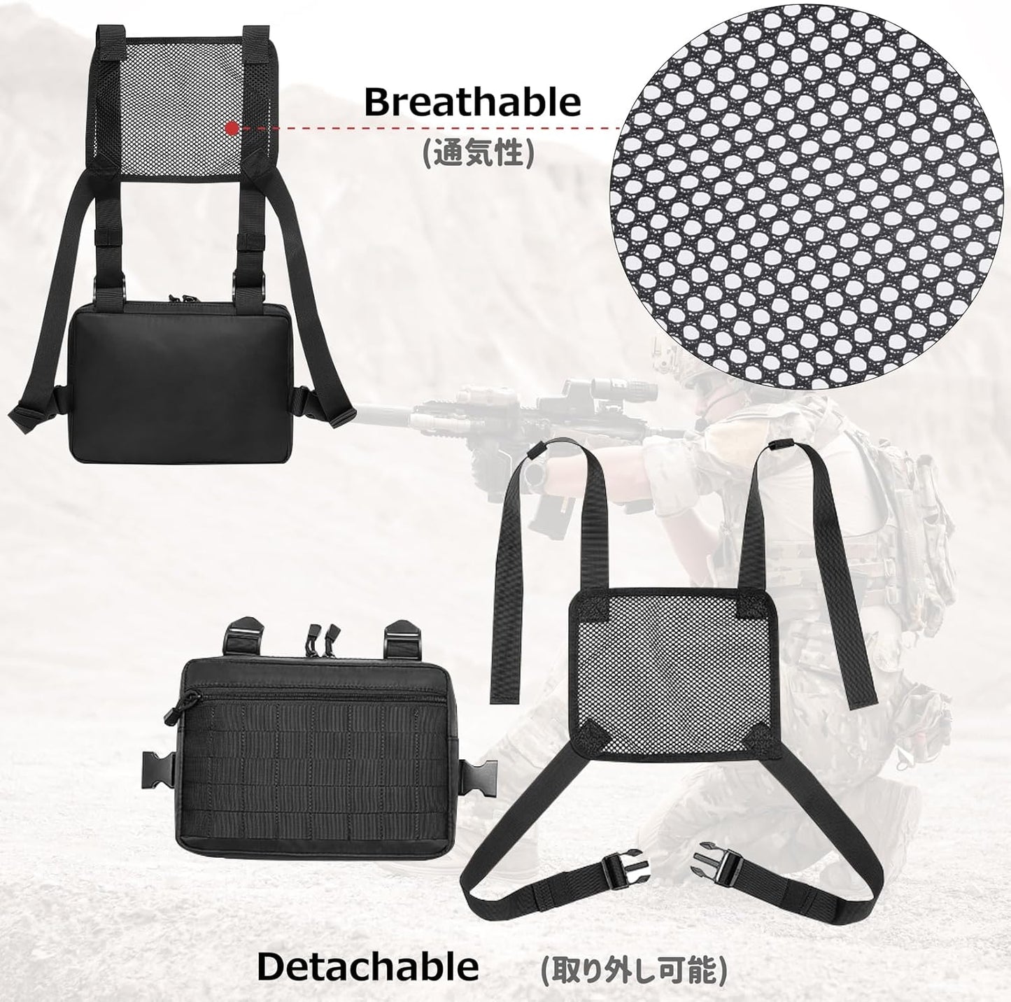 Azarxis Tactical Mini Belt Pouches, Multi-Purpose Small Battery Case Compact Utility EDC Card Slot Holder Waist Bags Military Molle Pack Sundries Storage Pack