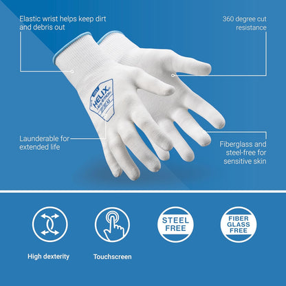 HexArmor General Purpose Knit Gloves | High Dexterity and Tactility | Cut, Abrasion and Puncture Resistant Washable Gloves