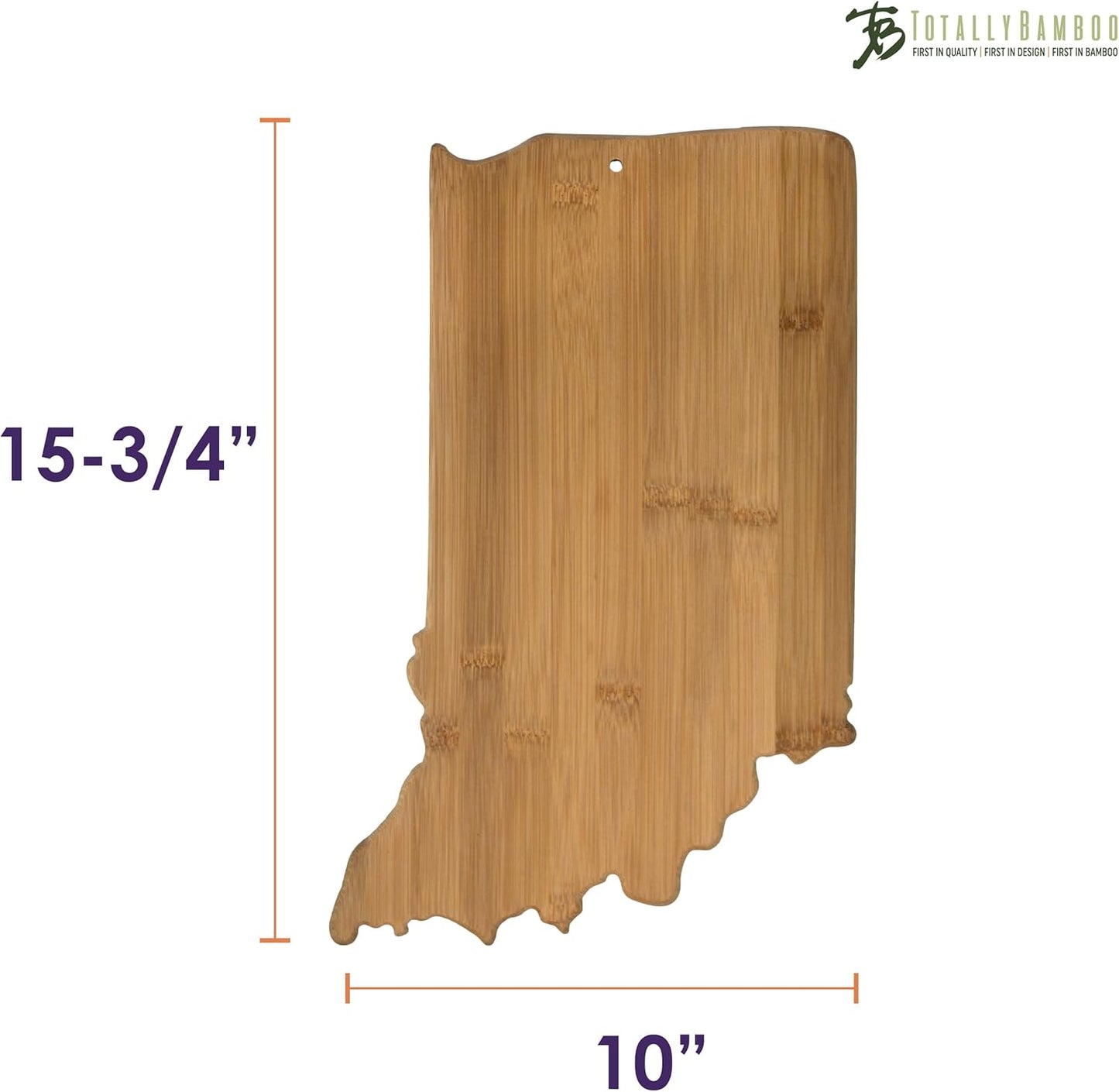 Totally Bamboo Oklahoma State Shaped Bamboo Serving and Cutting Board