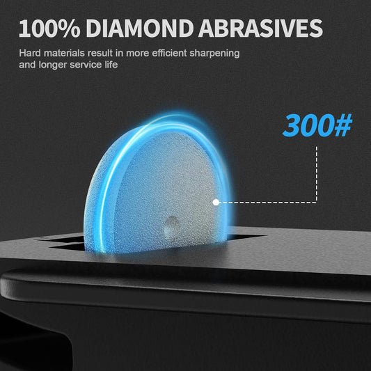 Electric Knife Sharpener, Professional Rechargeable Kitchen Knife Sharpener With Diamond Abrasives and Precision Angle Guides, Quick Sharpening for Straight Edge and Serrated Knives in Home & Kitchens