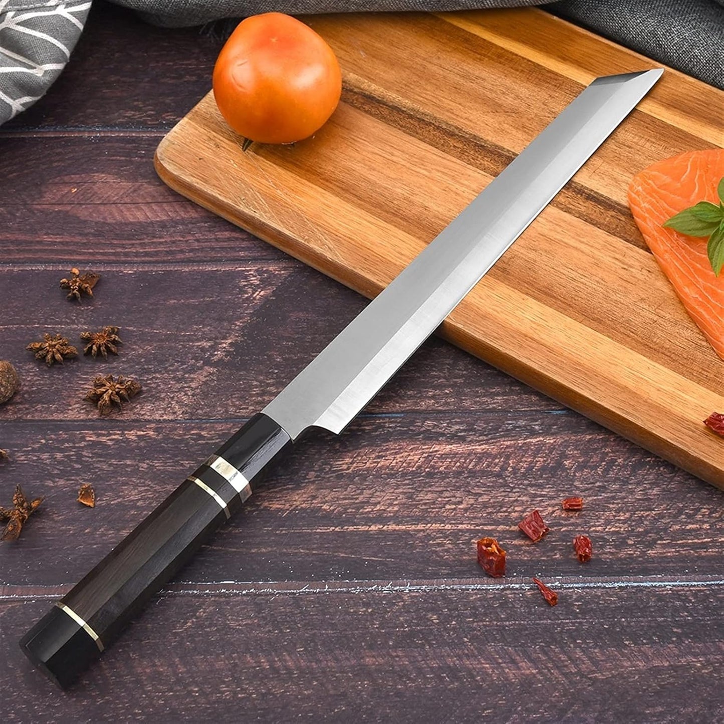 440C Salmon Sushi Knives stainless steel High-carbon Sashimi Fish Fillet Knife slicing blade fish knife chef knife