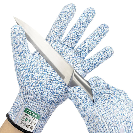 Kebada Cut Resistant Gloves, ANSI A2 Cutting Glove, PU Coated, Touchscreen, Multi-Purpose Model C2, 3 Pairs, Large