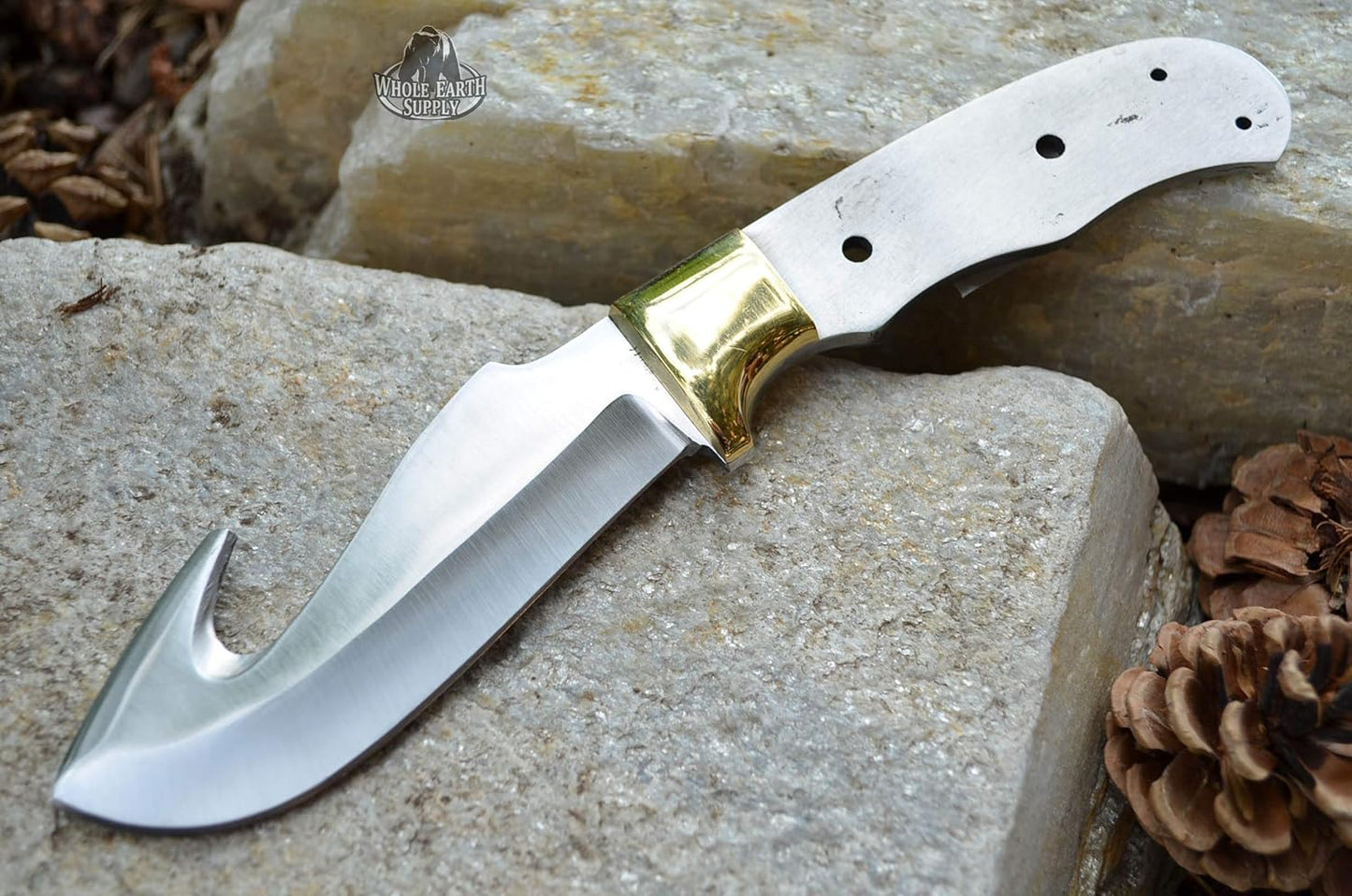 420 Stainless Steel Knife (420 Stainless Steel, Pair of 5.375 inch Bowie Blades)