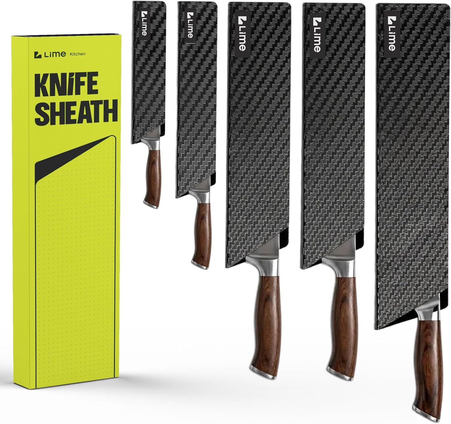 Knife Sheaths for Kitchen Knives 8"-12" Universal Knife Edge Guards Set | Cover with Extra Strength | BPA-Free Guards | Non-toxic and Food Safe (2 Pcs)