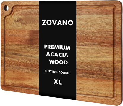 Acacia Wood Small Cutting Board for Kitchen, 10x7 Inch Mini Chopping Bar Board with Juice Groove & Hanging Hole, Thickened Portable Cheese Board for Camping,BBQ, Dorm, RV and Small Spaces