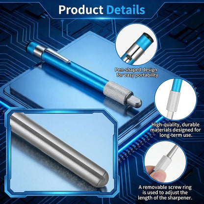 Retractable Serrated Knife Sharpener, Pocket Diamond Knife Sharpener, Portable Diamond Sharpening Rod Tool for Kitchen Outdoor Fishing Hunting