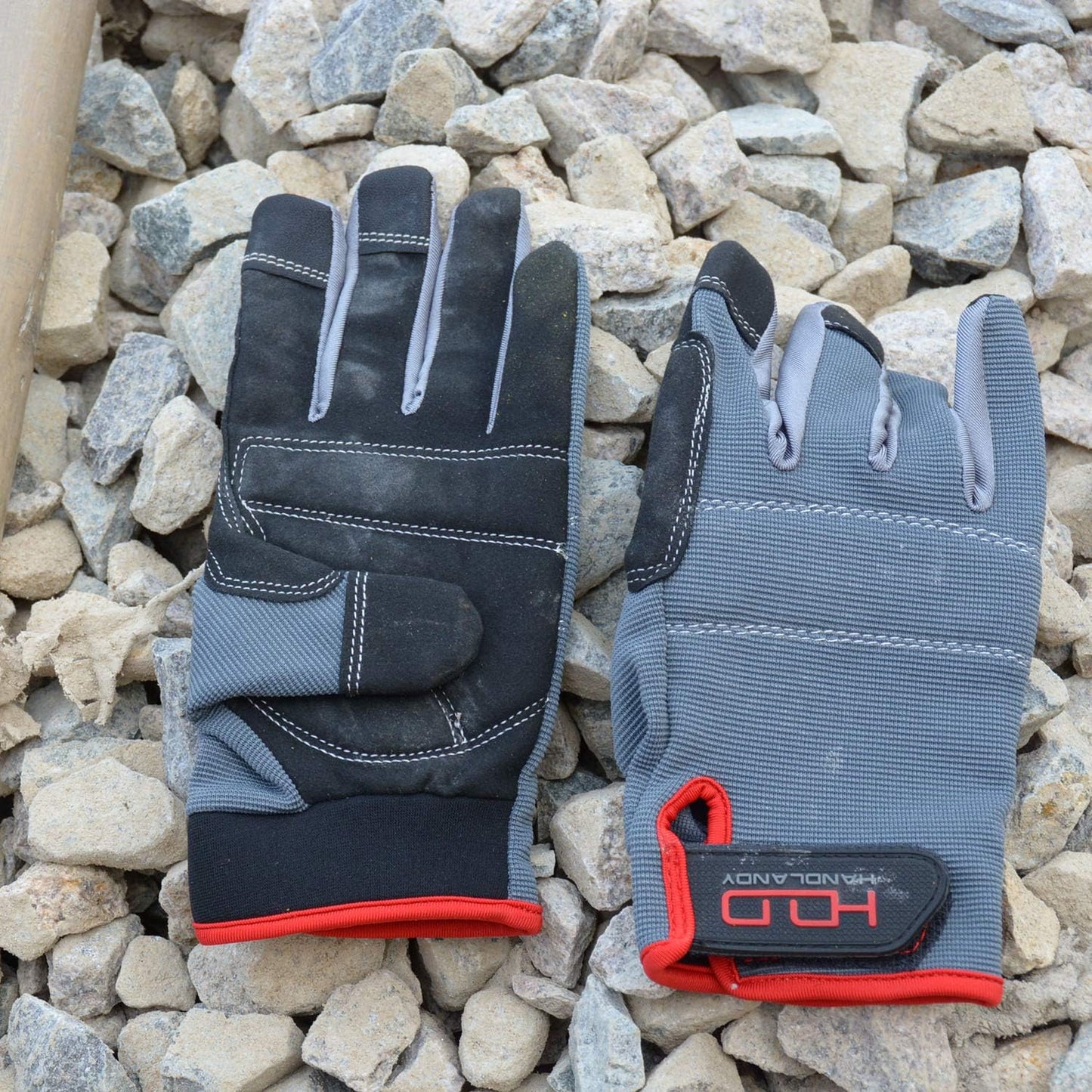 HANDLANDY Work Gloves for Men & Women, Utility Mechanic Working Gloves Touch Screen, Flexible Gardening Gloves for Yard