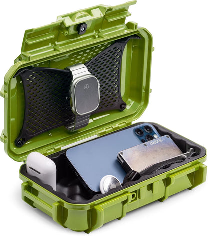 Evergreen 56 Dry Box - EDC Tough Protective Case USA Made for Organization of Cameras, Phones, Camping, Fishing, Hiking, Water Sports (Red)