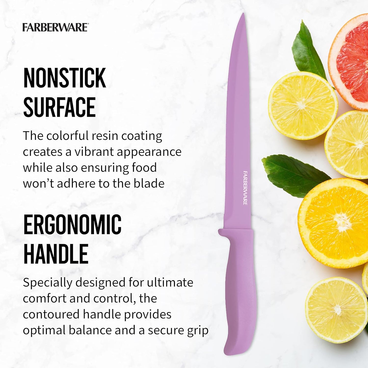 Farberware - 5272030 Farberware Resin Cutlery Set, Assorted, Pastel Cool, 12-piece