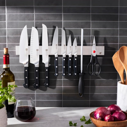 ZWILLING Pro 7-pc Knife Set w 17.5" Stainless Magnetic Knife Bar