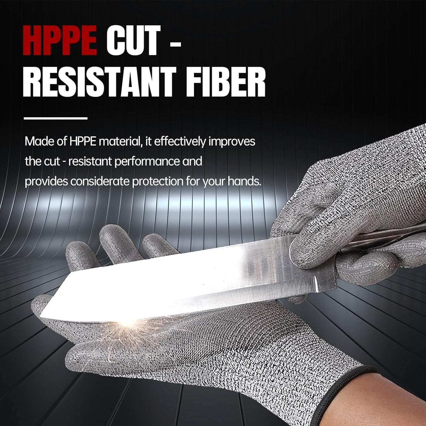 ANSI A9 Cut Resistant Gloves,Cut Resistant Work Gloves,Cut Proof Gloves Nitrile Coated For Metal Fabrication,Woodworking, Construction,Touch Screen,Large