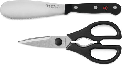 WÜSTHOF Gourmet 2-Piece Spreader and Shear Set, Black