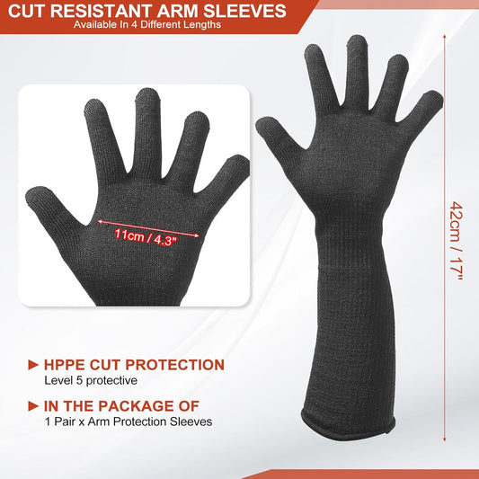 MECCANIXITY Cut Resistant Sleeves with Glove, Arm Protection Sleeve Farmer Gardening Sleeves for Welding, Farming