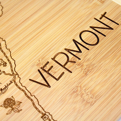 Totally Bamboo A Slice of Life New Jersey State Serving and Cutting Board, 11" x 8.75" - Colors B