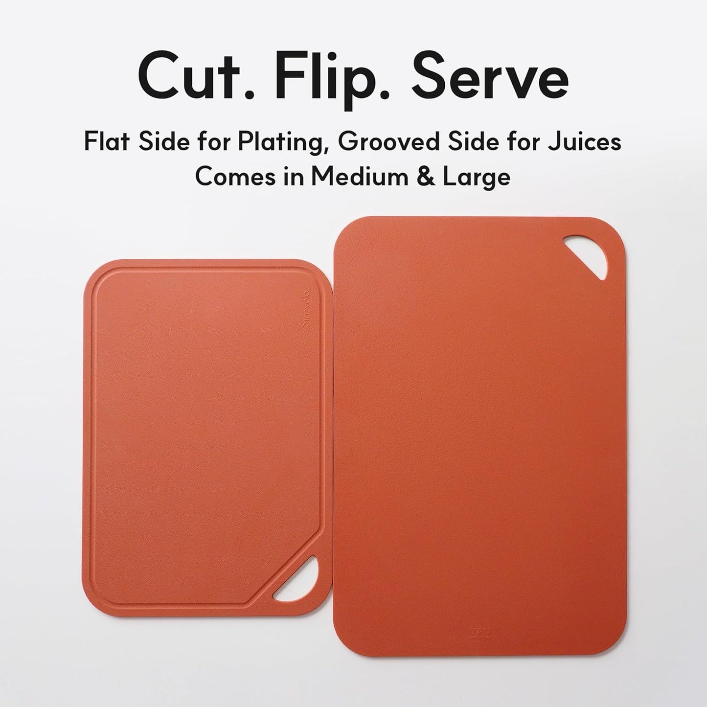 Flexible Cutting Board – Premium TPU Cutting Mat, Thick, Knife Friendly, Non-Slip, Dishwasher Safe Kitchen Prep Board, Made in Korea, Beige Large (1 Pack)