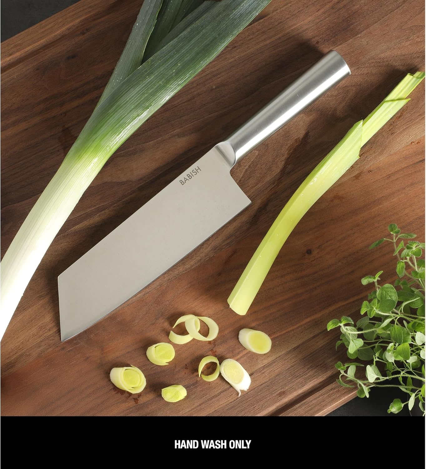 Babish 7.5-Inch Clef Knife – High-Carbon 1.4116 German Steel Kitchen Knife, Chef & Cleaver Hybrid for Chopping, Slicing & Prep, Full-Tang, Razor Sharp, Ergonomic Design