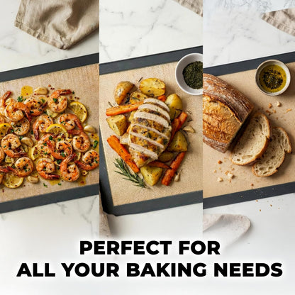 Zulay Kitchen Silicone Baking Mat Sheet Set - Reusable Baking Mat Nonstick - Half Sheet Baking Mat For Oven (Black, 1 Pack)