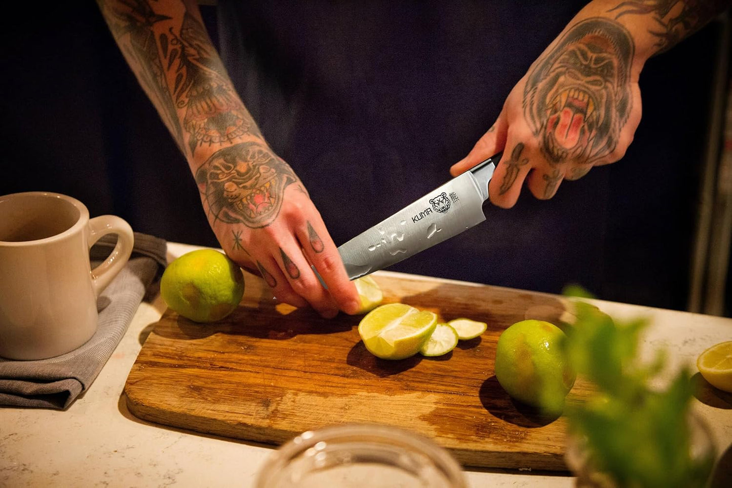 KUMA 8-Inch Multipurpose Chef Knife, razor sharp stainless steel blade, ergonomic handle for precision cutting, gift-ready for foodies