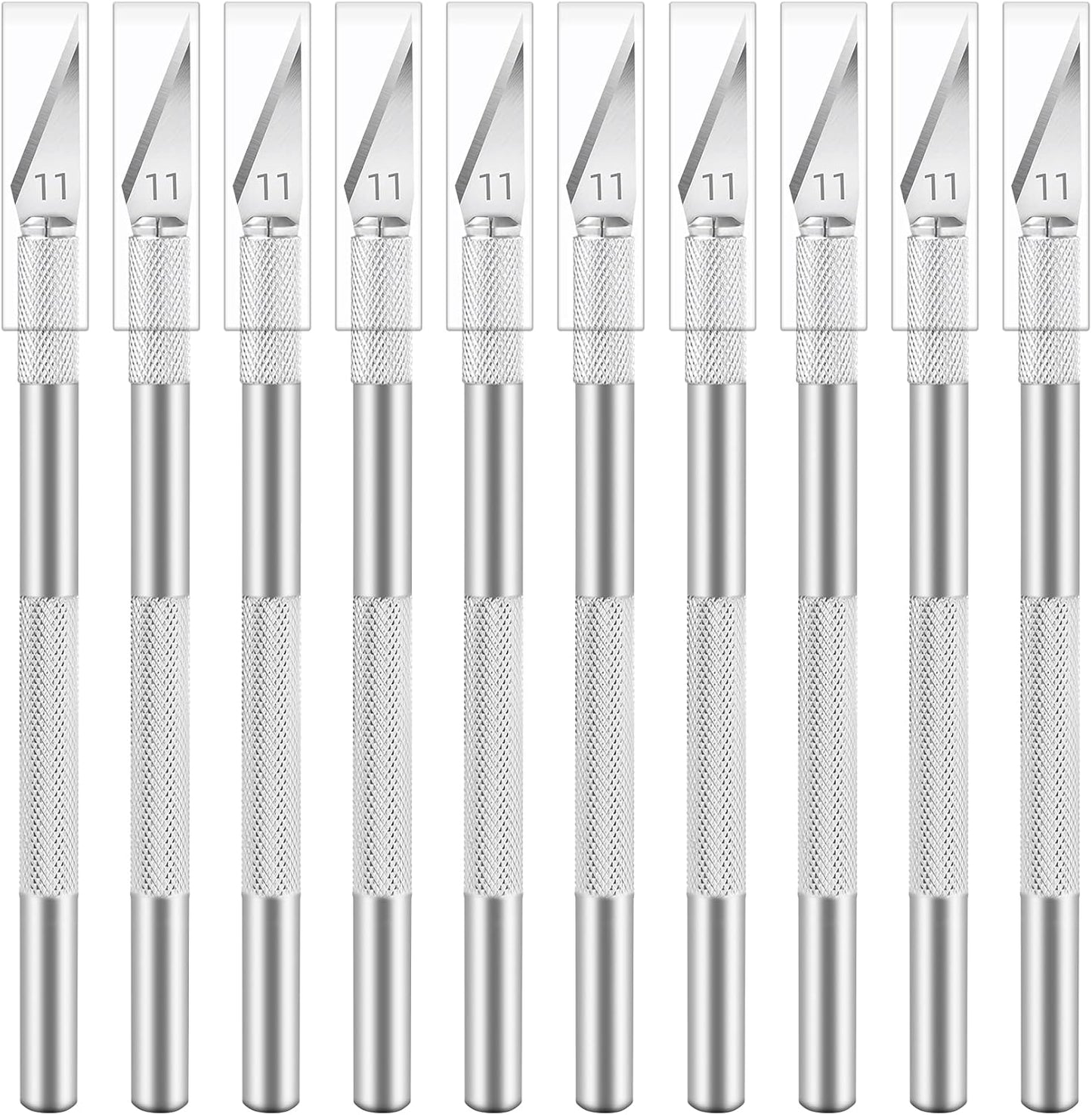Jetmore 10 Pack Exacto Knife Set, Hobby Knife, SK-5 High Carbon Steel Craft Knife for Pumpkin Carving, DIY, Art, Cutting, Stencil