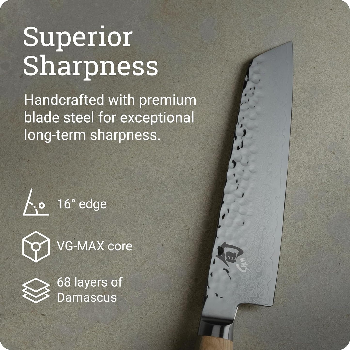 Shun Premier 6.5" Master Utility Knife, Handcrafted Japanese Knife, VG-MAX Core with Damascus Stainless Steel Cladding, Pakkawood Handle, Precision and Sharpness for Professional and Home Chefs